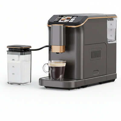 Premium Espresso Maker with Automatic Milk Frother - Super Automatic Espresso Machine 20 Bar Pressure, 1350W Power, Ideal Gift for Coffee Lovers, Manual Espresso Machine Easy Cleanup