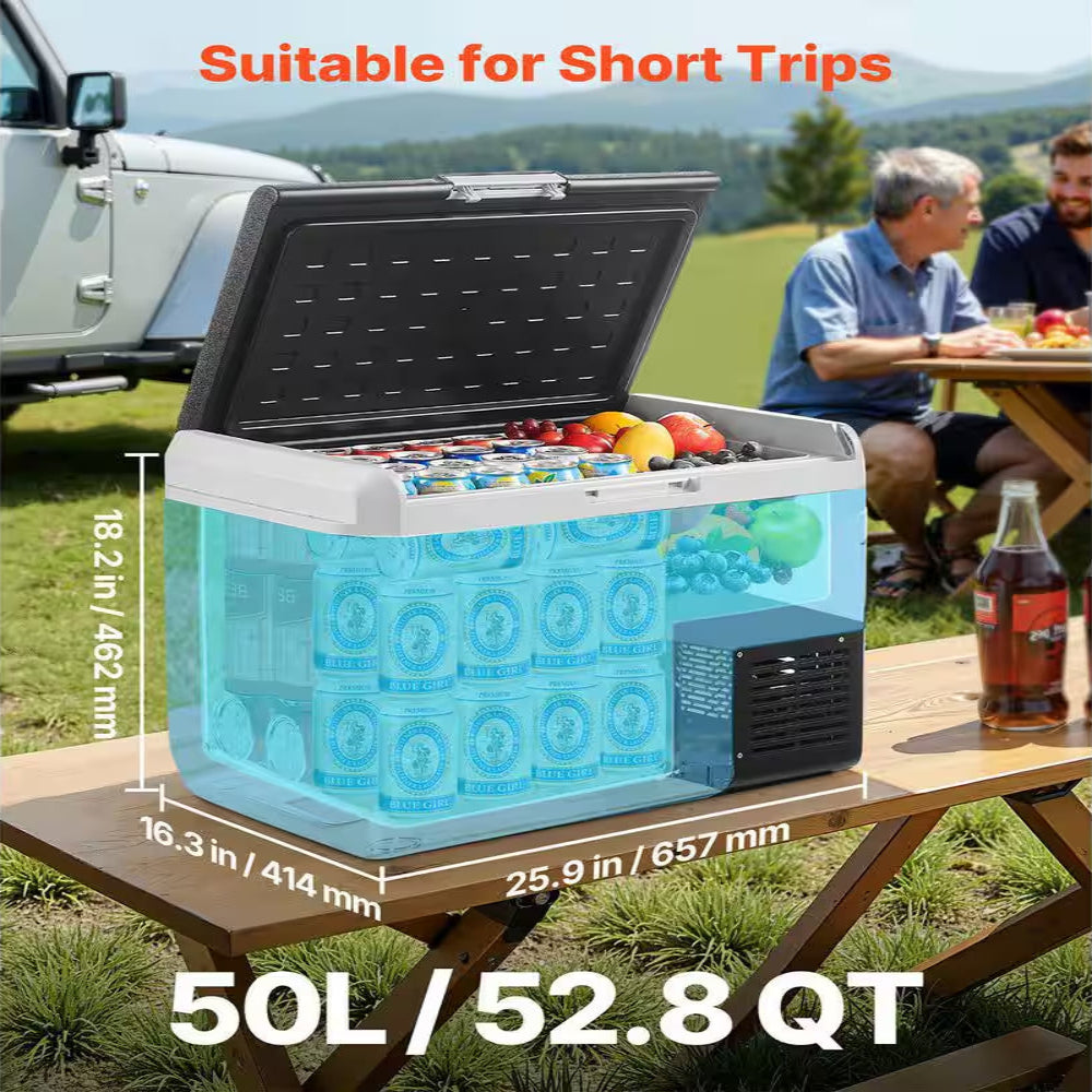 Refrigerator Capacity 0.97 Cu. Ft Car Refrigerator Outdoor Refrigerator Adjustable Temperature-4-68°F Black 2025 Update