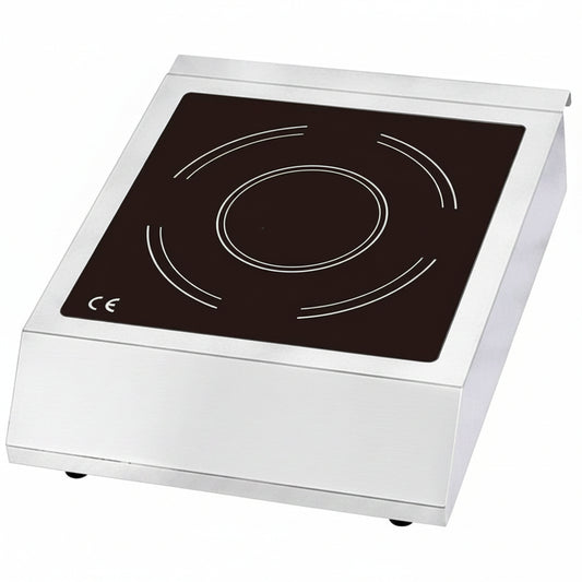 Electric Induction Cooker, Made of Stainless Steel & Ceramic Glass Surface Including Auto Shutoff and 170-Min Timer, Heats to 460°F, 120V, Black
