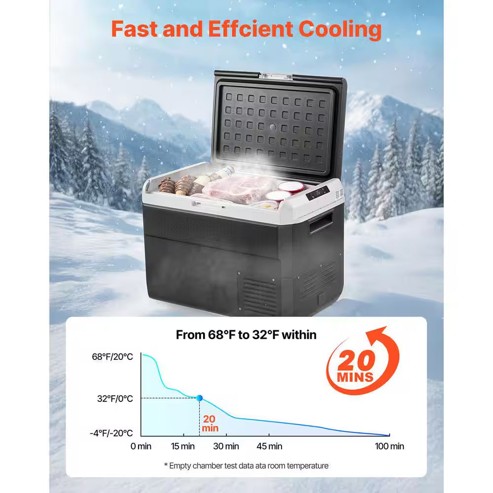 Refrigerator Capacity 0.97 Cu. Ft Car Refrigerator Outdoor Refrigerator Adjustable Temperature-4-68°F Black 2025 Update