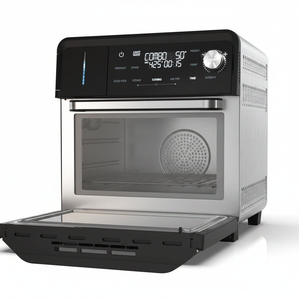 Pfas-Free Steam Oven & Air Fryer, All-In-One Convection Cooker | Precision Steam Control, Toast, Air Fry, Sous Vide & More, Juicier Meats, 120 Presets, 50–450°F, Stainless Steel