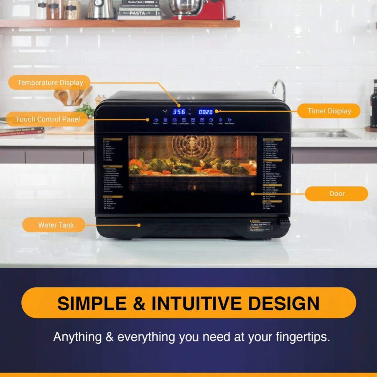 Mutlifunction Air Fryer Steam Oven Convection Countertop All-Inone Appliance