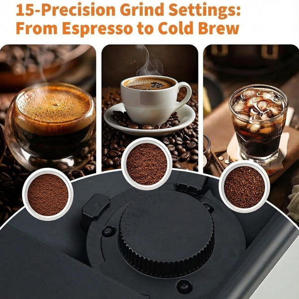 Super Automatic Espresso Machine with Built-In Grinder & Milk Frother, 20 Bar Dual Boiler Coffee Maker for 7 Drinks, Self-Cleaning System and Maintenance Alerts, Home Cappuccino & Latte Machine,Silver