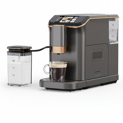 Premium Espresso Maker with Automatic Milk Frother - Super Automatic Espresso Machine 20 Bar Pressure, 1350W Power, Ideal Gift for Coffee Lovers, Manual Espresso Machine Easy Cleanup