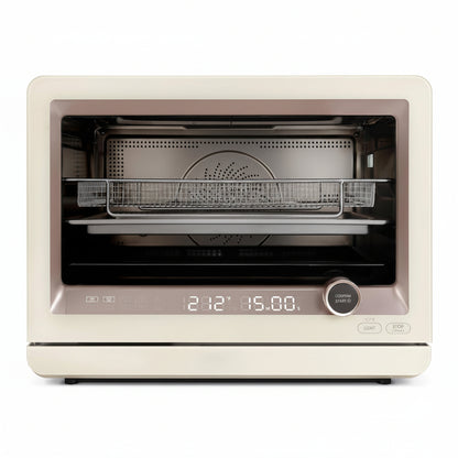 7-In-1 Steam Convection Oven Countertop with Air Fry, Bake, Sous Vide, Ferment, Built-In Recipes | Anti-Scalding, Self Clean, Food-Grade Stainless Steel Cavity & Accessories | 1500W