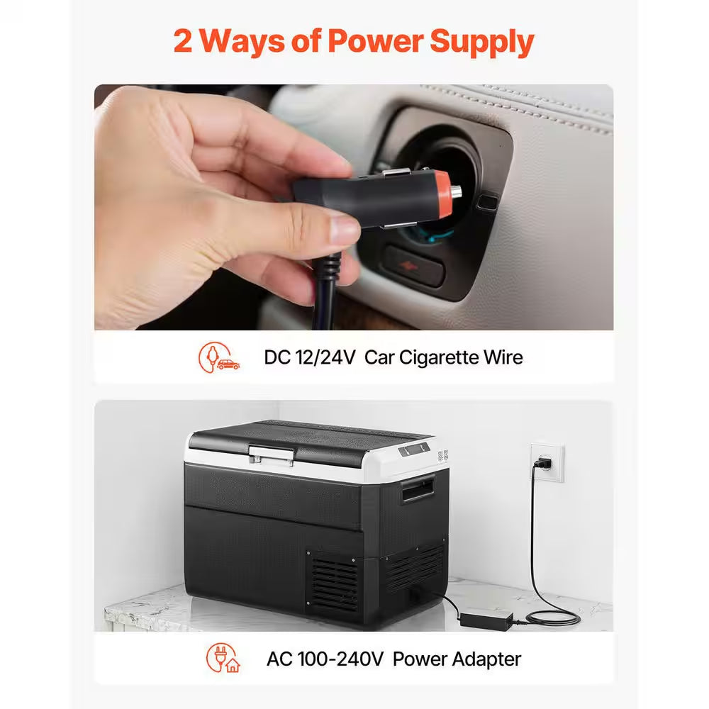 Refrigerator Capacity 0.97 Cu. Ft Car Refrigerator Outdoor Refrigerator Adjustable Temperature-4-68°F Black 2025 Update